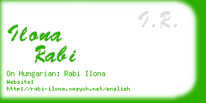 ilona rabi business card